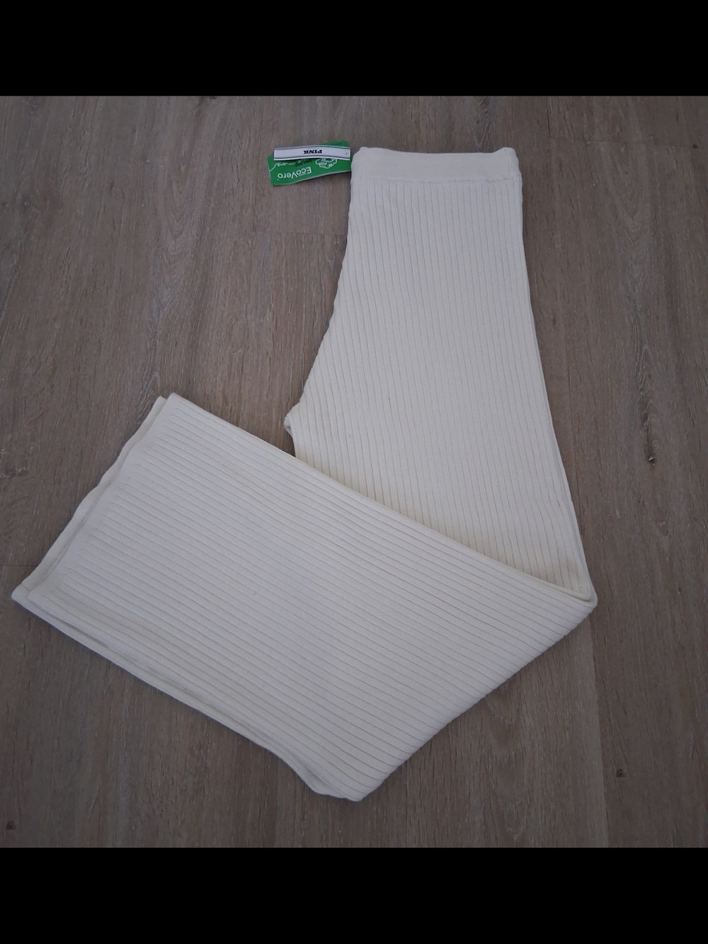 PINK Victoria's Secret Ribbed Lounge Pants in Cream High Quality - Picture 4 of 7